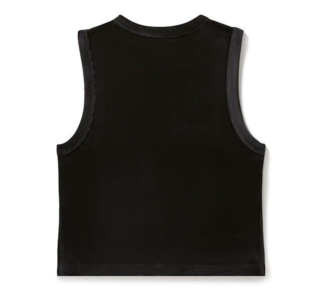 Débardeur à col rond en velours - Harley Black