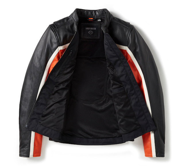 Blouson de moto H-D Trenton en cuir pour femmes