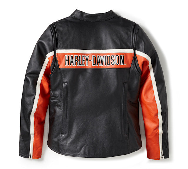Blouson de moto H-D Trenton en cuir pour femmes