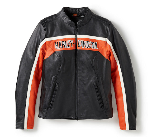 Blouson de moto H-D Trenton en cuir pour femmes