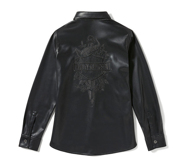 Chemise en similicuir Metallic Dagger