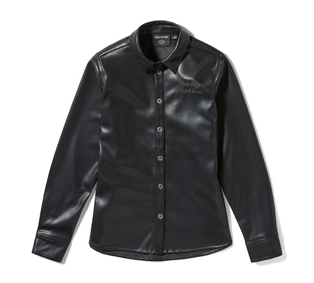 Chemise en similicuir Metallic Dagger