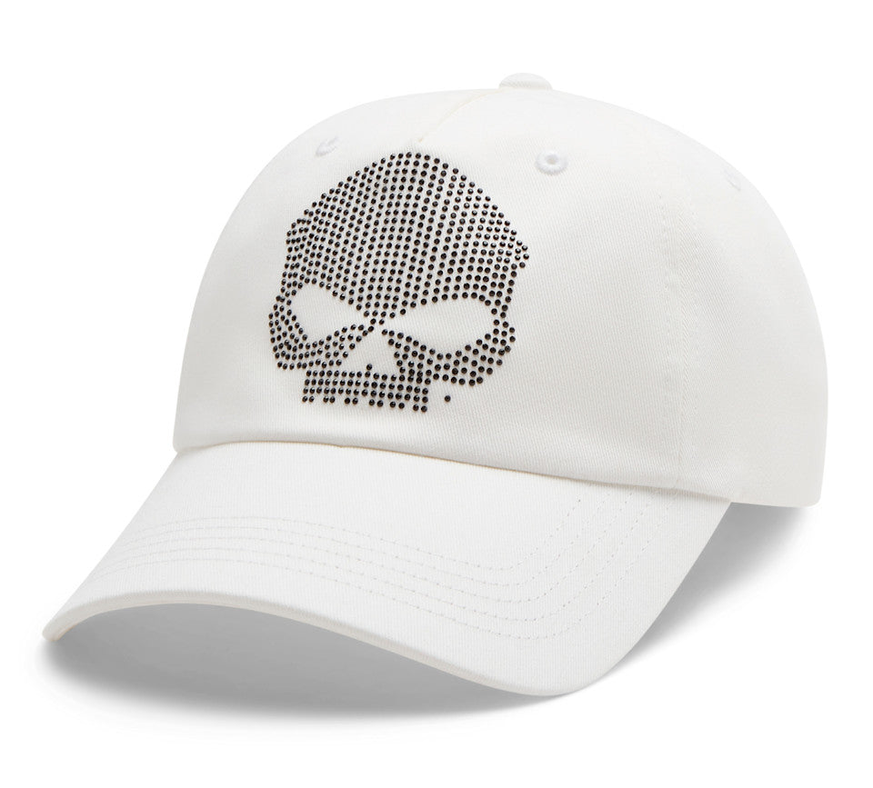 Casquette Willie G Bling Skull pour femmes - Cloud Dancer