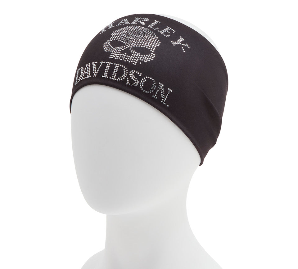 Bandeau Willie G Bling Skull pour femmes - Harley Black