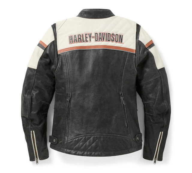 Blouson de moto H-D Miss Enthusiast III en cuir pour femmes