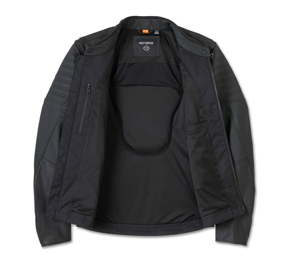 Willie G Skull Graphic Leather Riding Jacket