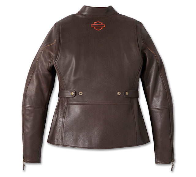 Blouson en cuir Victory Lane pour femmes