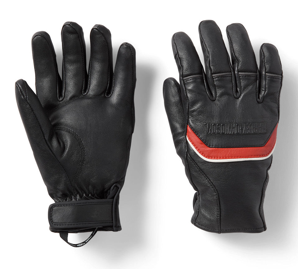 Gants de moto H-D Trenton en cuir pour hommes