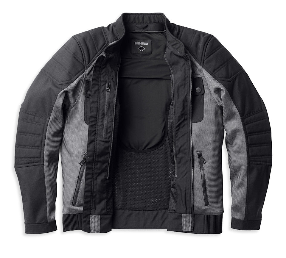 Blouson en maille Zephyr avec doublure zippée pour hommes - Granite Grey