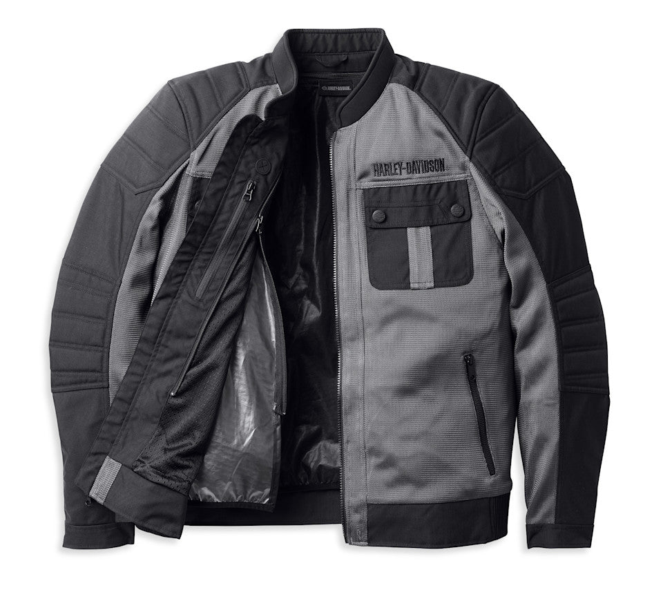 Blouson en maille Zephyr avec doublure zippée pour hommes - Granite Grey