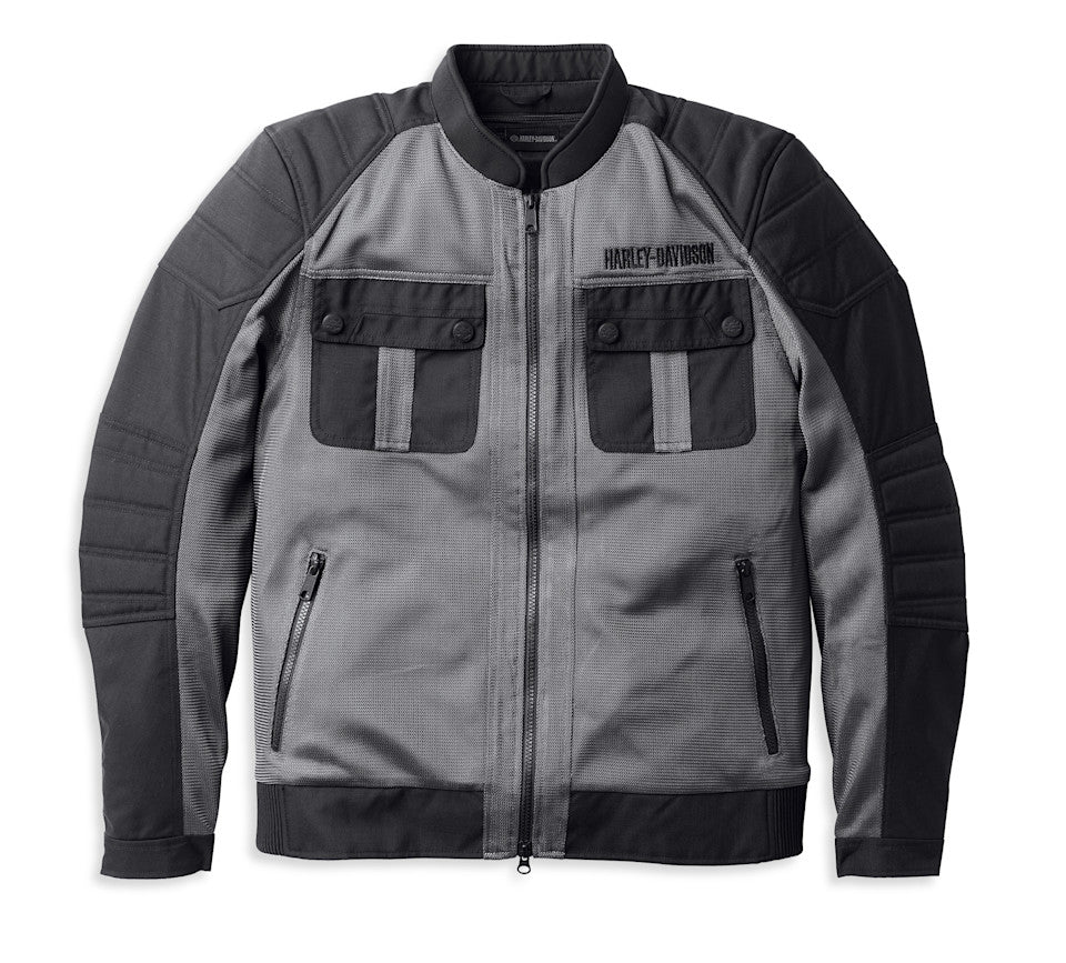 Blouson en maille Zephyr avec doublure zippée pour hommes - Granite Grey