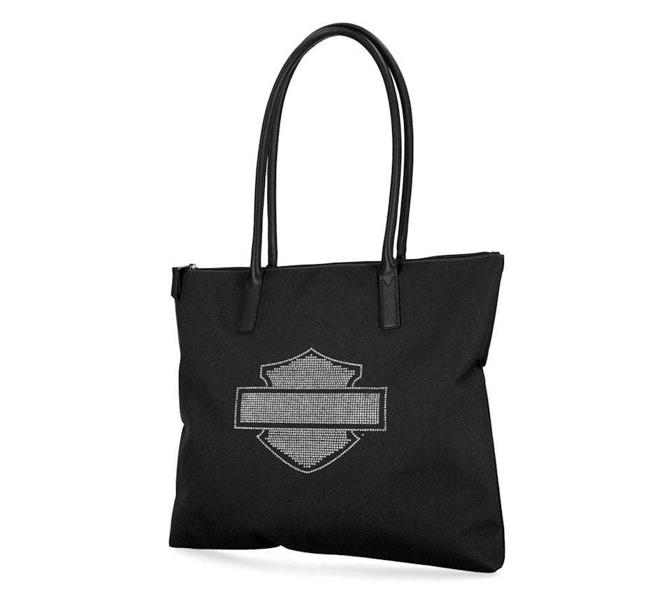 Fourre-tout Open Bar & Shield en strass - Black