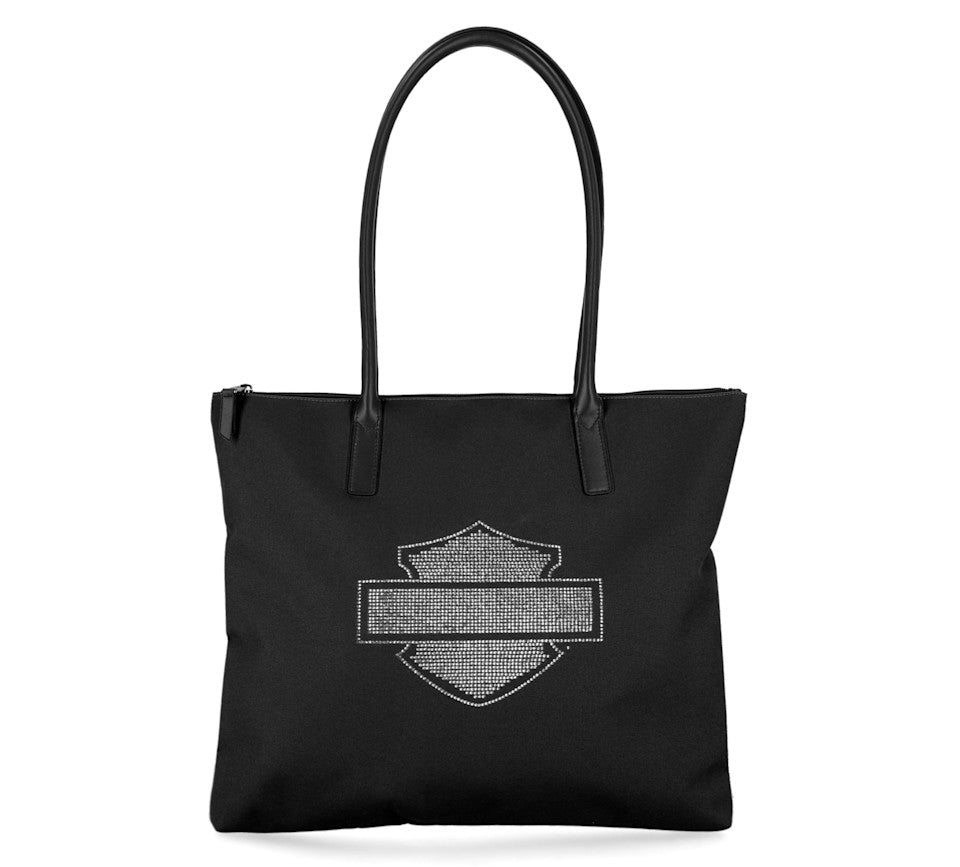 Fourre-tout Open Bar & Shield en strass - Black