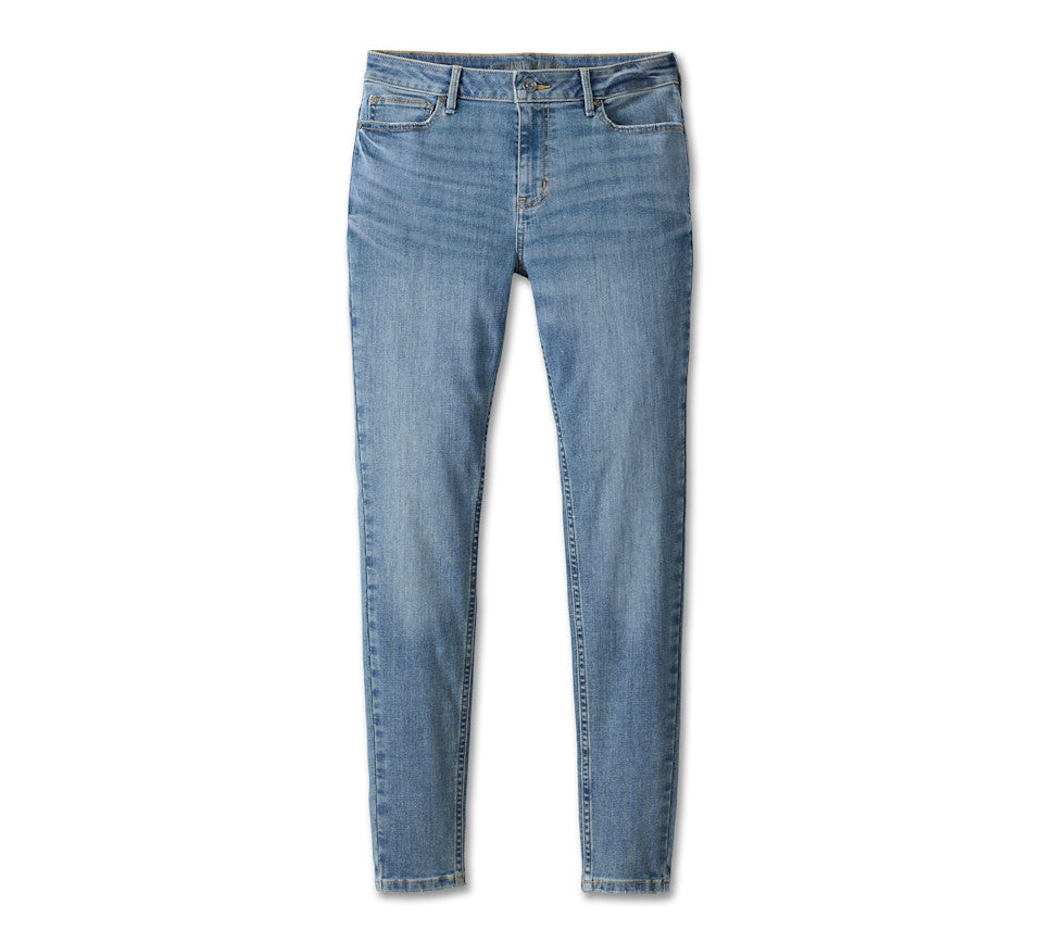 Jean skinny Harley-Davidson taille haute pour femmes - Medium Indigo