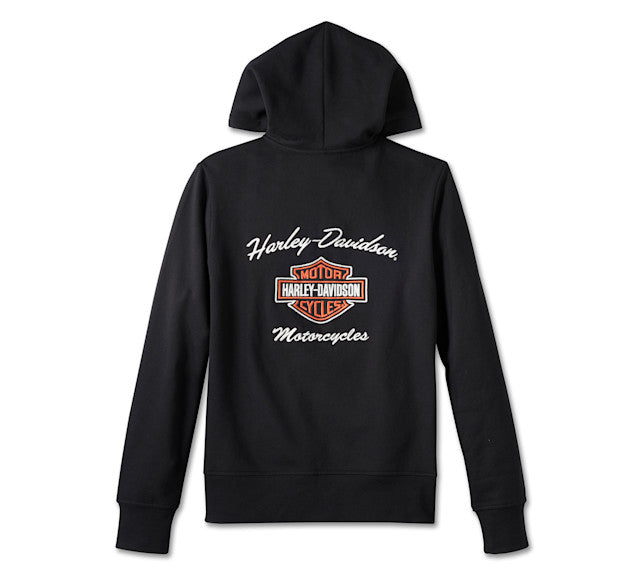 Sweat à capuche zippé Special Bar & Shield pour femmes - Black Beauty