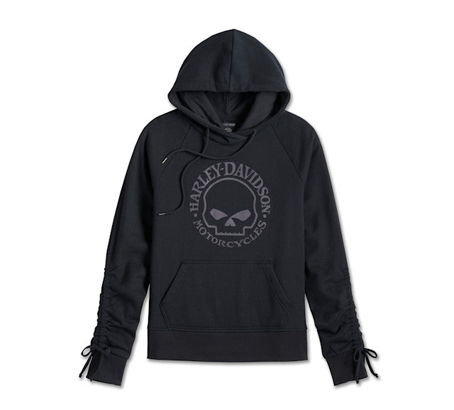 Willie G ® Skull Tie Sleeve Hoodie pour femmes