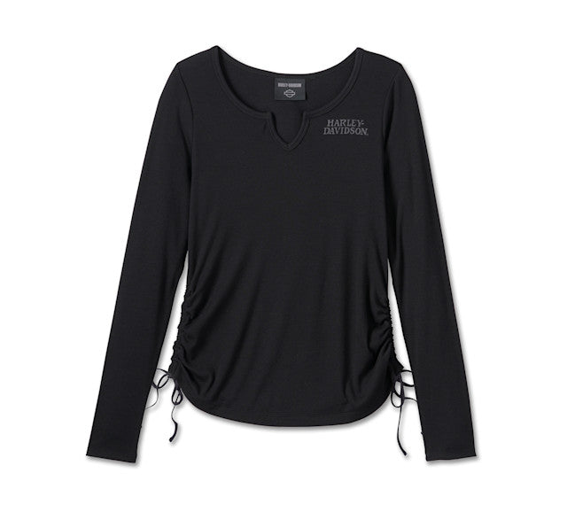 Willie G ® Skull Tie Notch Neck Knit Top pour femmes