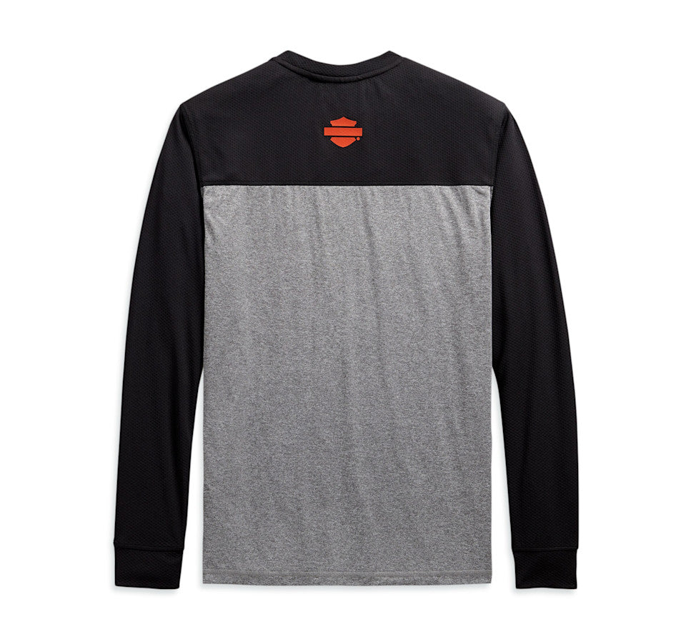 T-shirt à manches longues Performance Micro Mesh Colorblock pour hommes