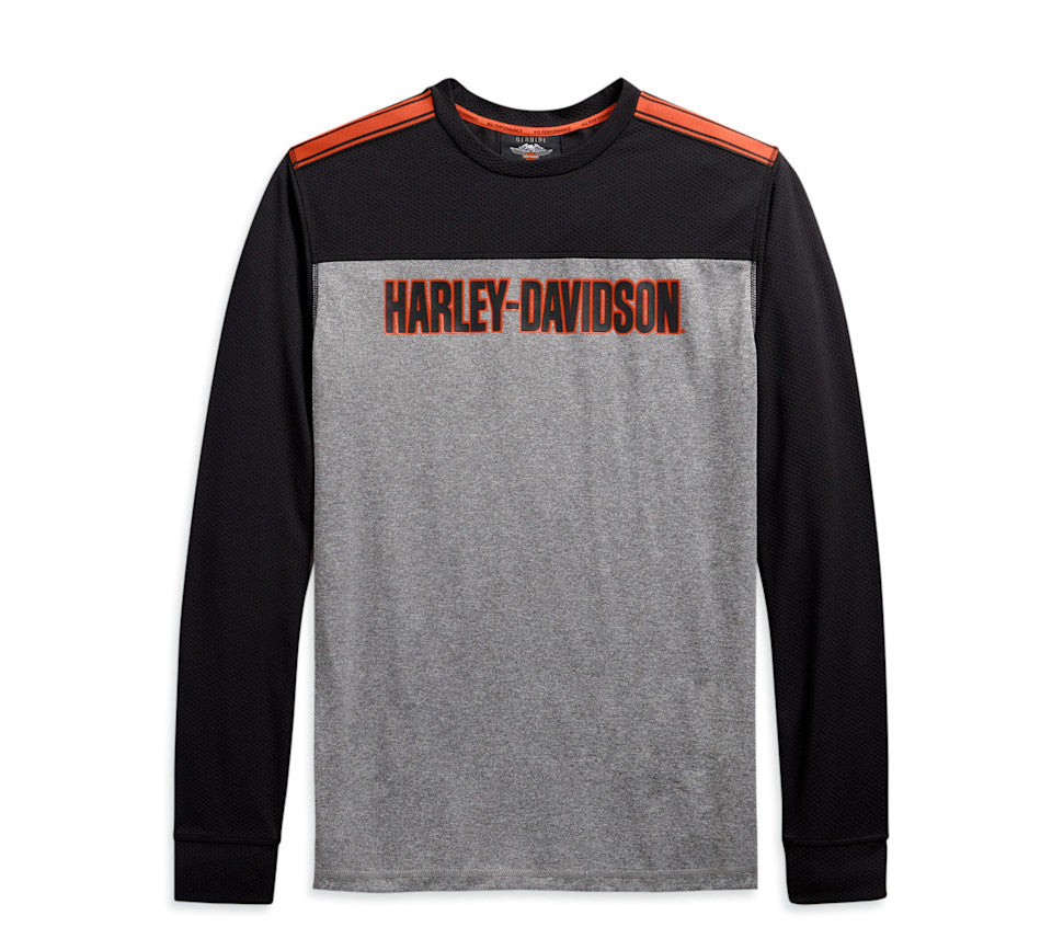 T-shirt à manches longues Performance Micro Mesh Colorblock pour hommes
