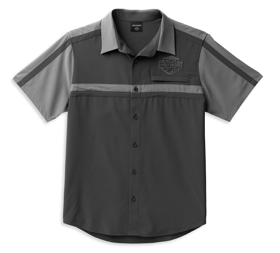 Chemise Bar & Shield Coolcore® pour hommes - Colorblocked - Blackened Pearl