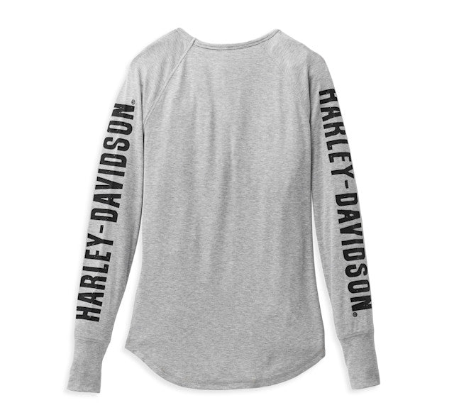 Haut Authentic Bar & Shield en tricot côtelé pour femmes - Light Grey Heather