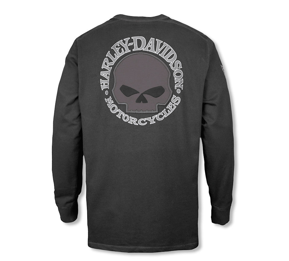 T-shirt à manches longues Willie G ™ Skull - Harley Black