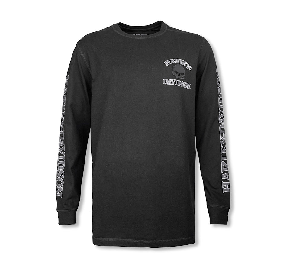 T-shirt à manches longues Willie G ™ Skull - Harley Black