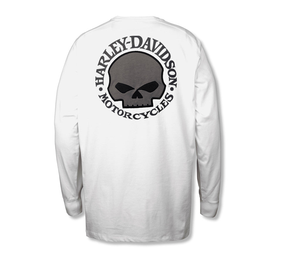 T-shirt à manches longues Willie G ™ Skull - White