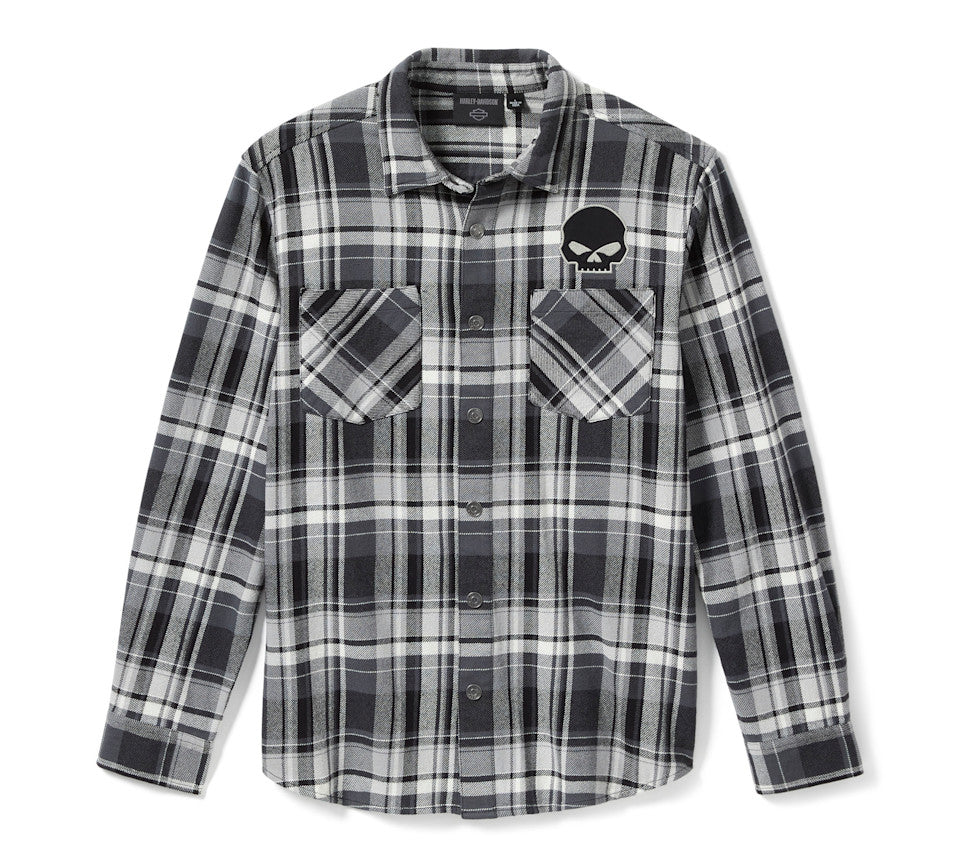 Chemise à manches longues Willie G™ Skull à carreaux
