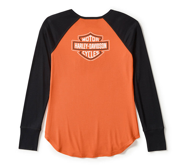 T-shirt Essential à manches longues raglan - Harley Orange & Harley Black