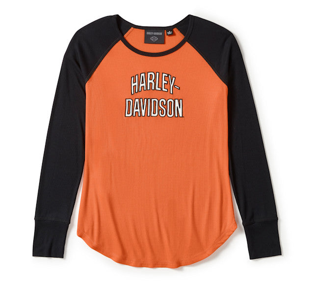 T-shirt Essential à manches longues raglan - Harley Orange & Harley Black