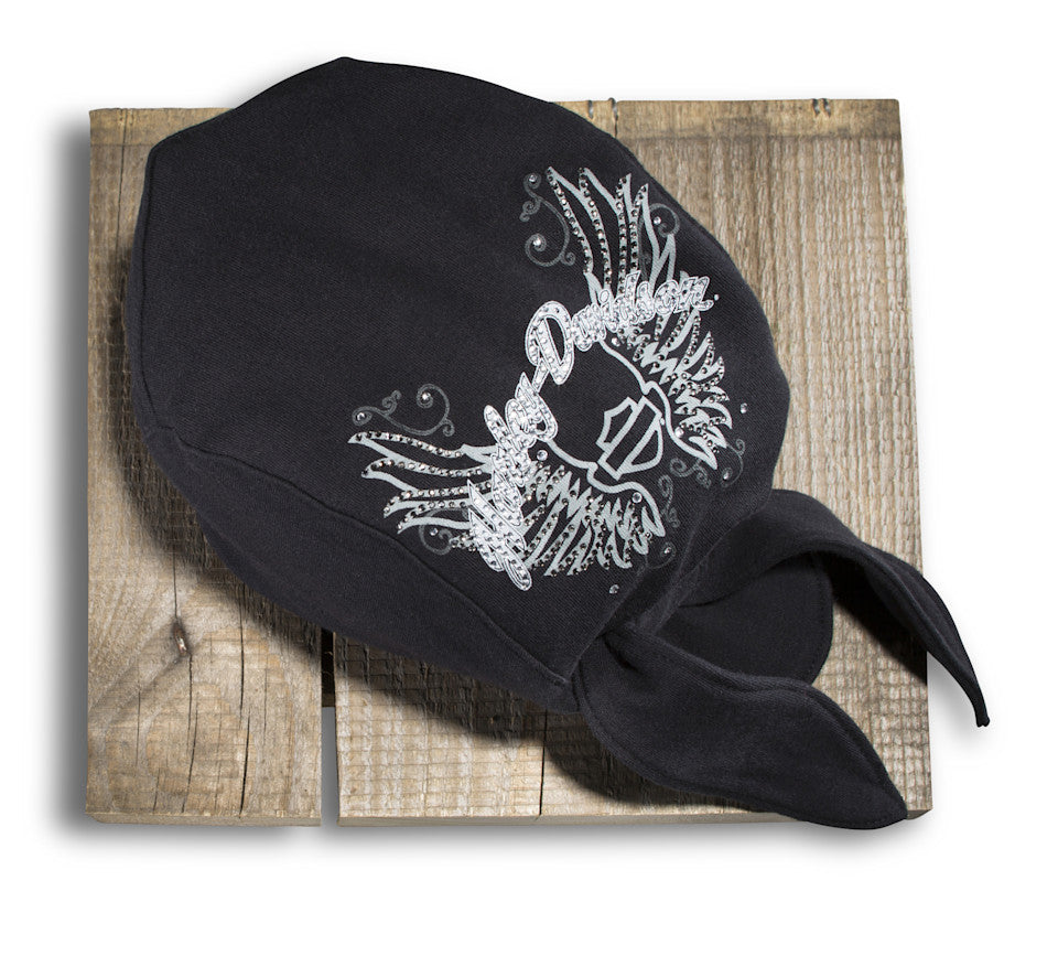 Casquette Rhinestone Wing Skull pour femmes