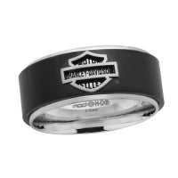 BAGUE "BLACK STEEL BAND RING"