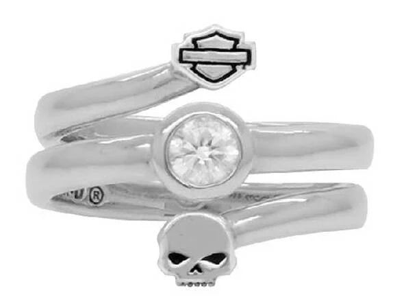 BAGUE "B&S AND SKULL SPLIT TWIST"