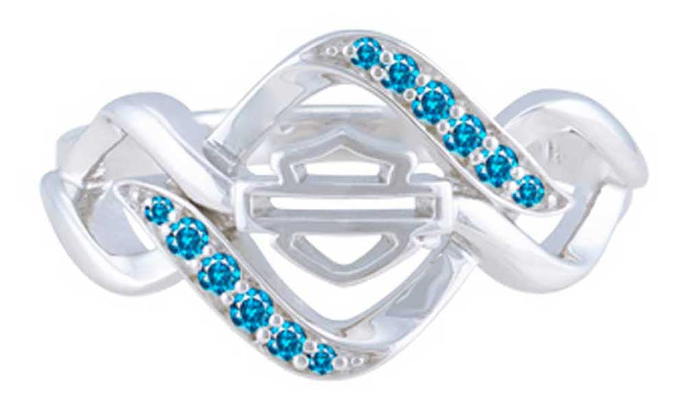 BAGUE "TWISTED BLING B&S"