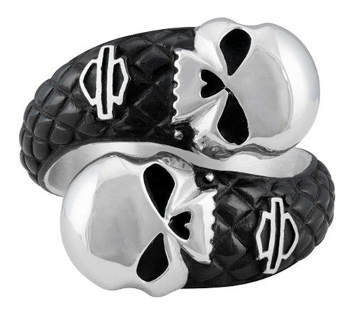 BAGUE "DOUBLE SKULL RING"